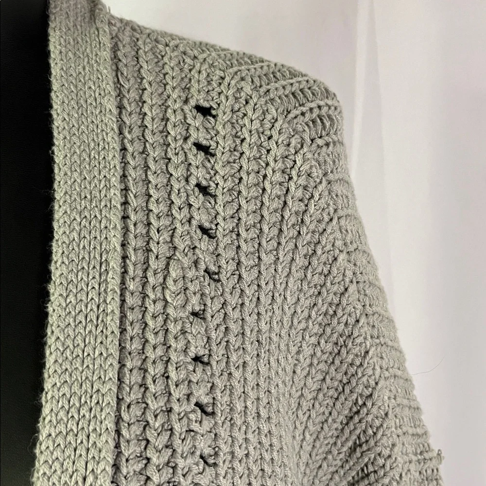 Free People Gray Oversized Chunky Knit Nightingale Cardigan - Picture 7 of 16